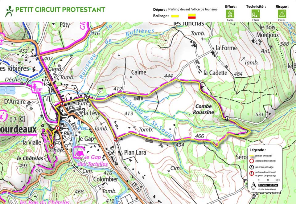 Bourdeaux Petit Circuit protestant et église de Comps