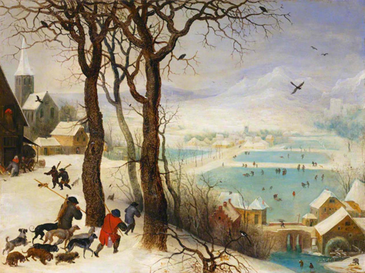 Chasseurs dans la neige