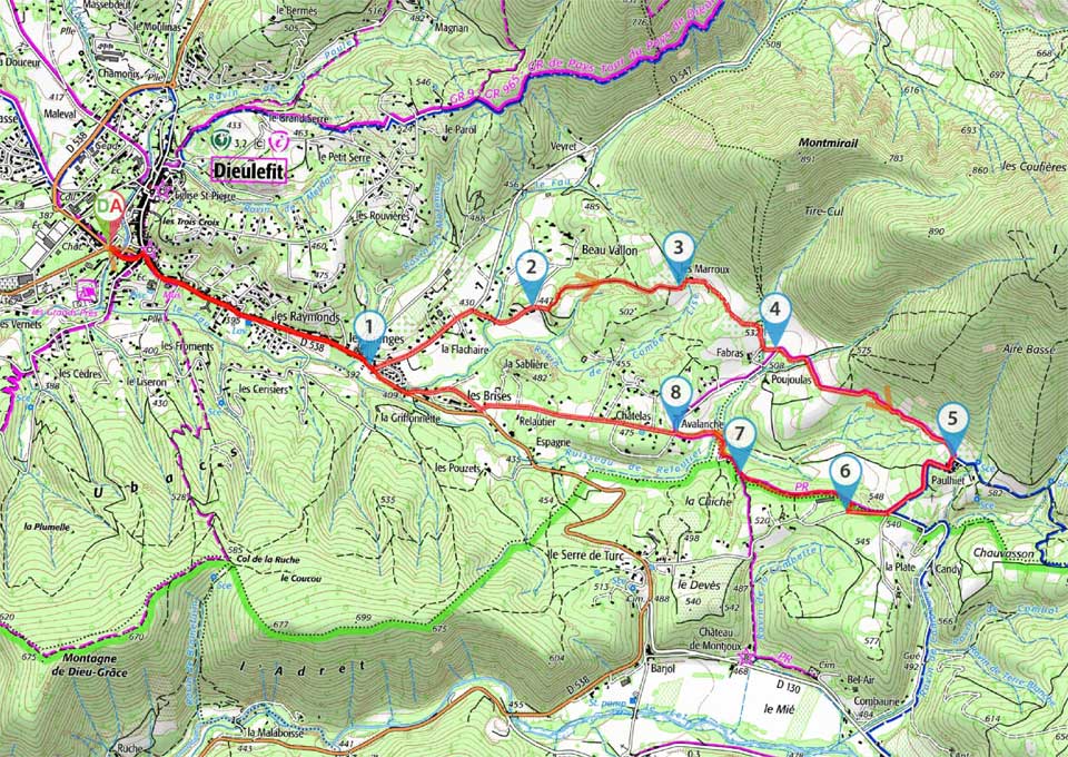 Dieulefit Entre lavandes et châtaigniers et école de Beauvallon