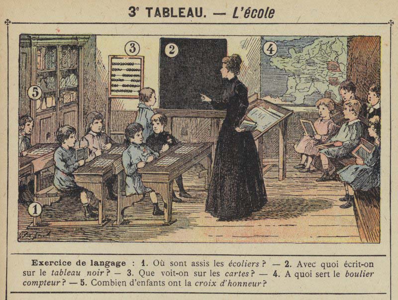 Tableaux pour l'école de Gustave Fraipont vers 1900