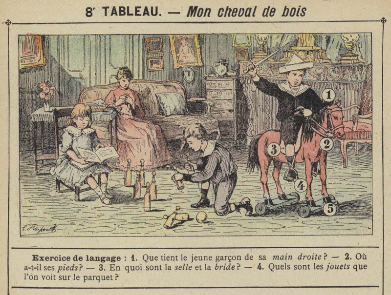 Tableaux pour l'école de Gustave Fraipont vers 1900