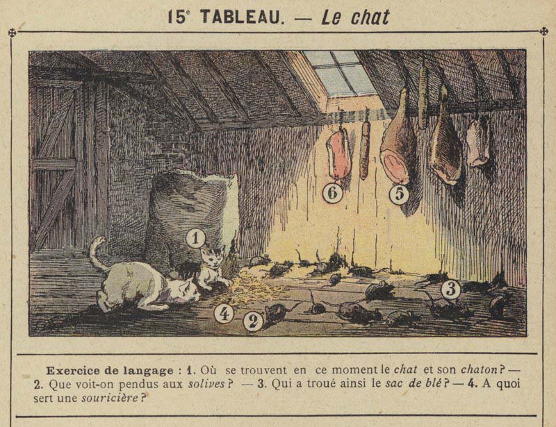 Tableaux pour l'école de Gustave Fraipont vers 1900