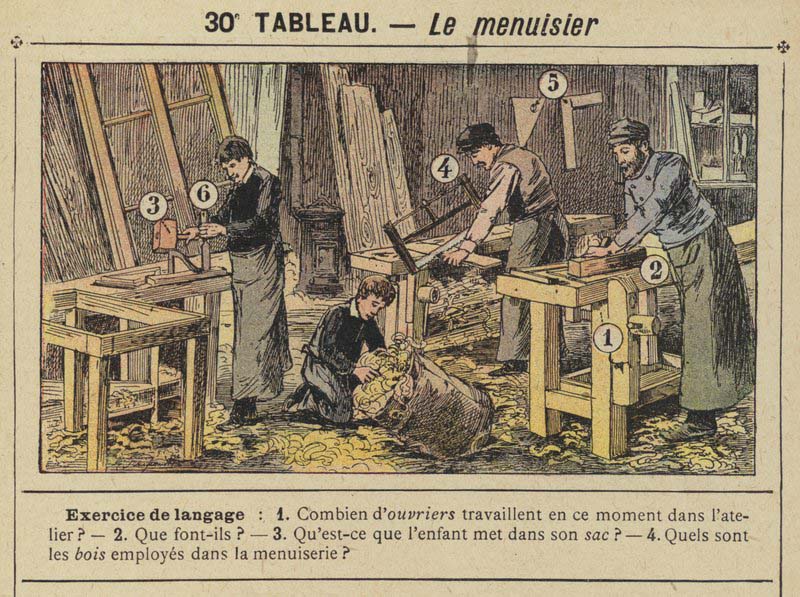 Tableaux pour l'école de Gustave Fraipont vers 1900