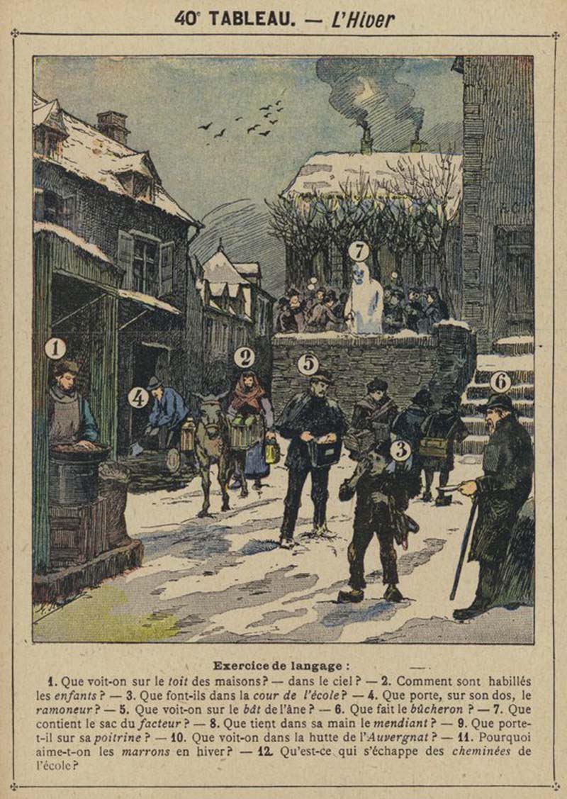 Tableaux pour l'école de Gustave Fraipont vers 1900