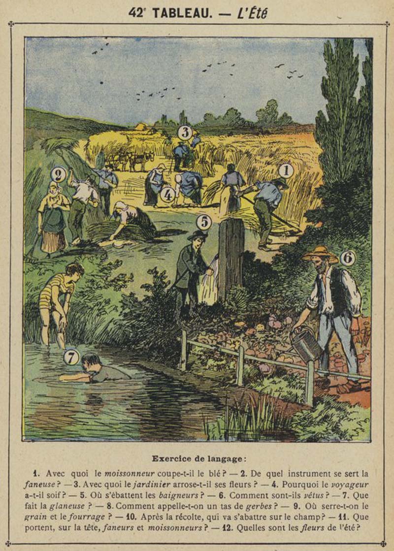 Tableaux pour l'école de Gustave Fraipont vers 1900