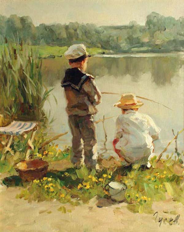 Young fishermen