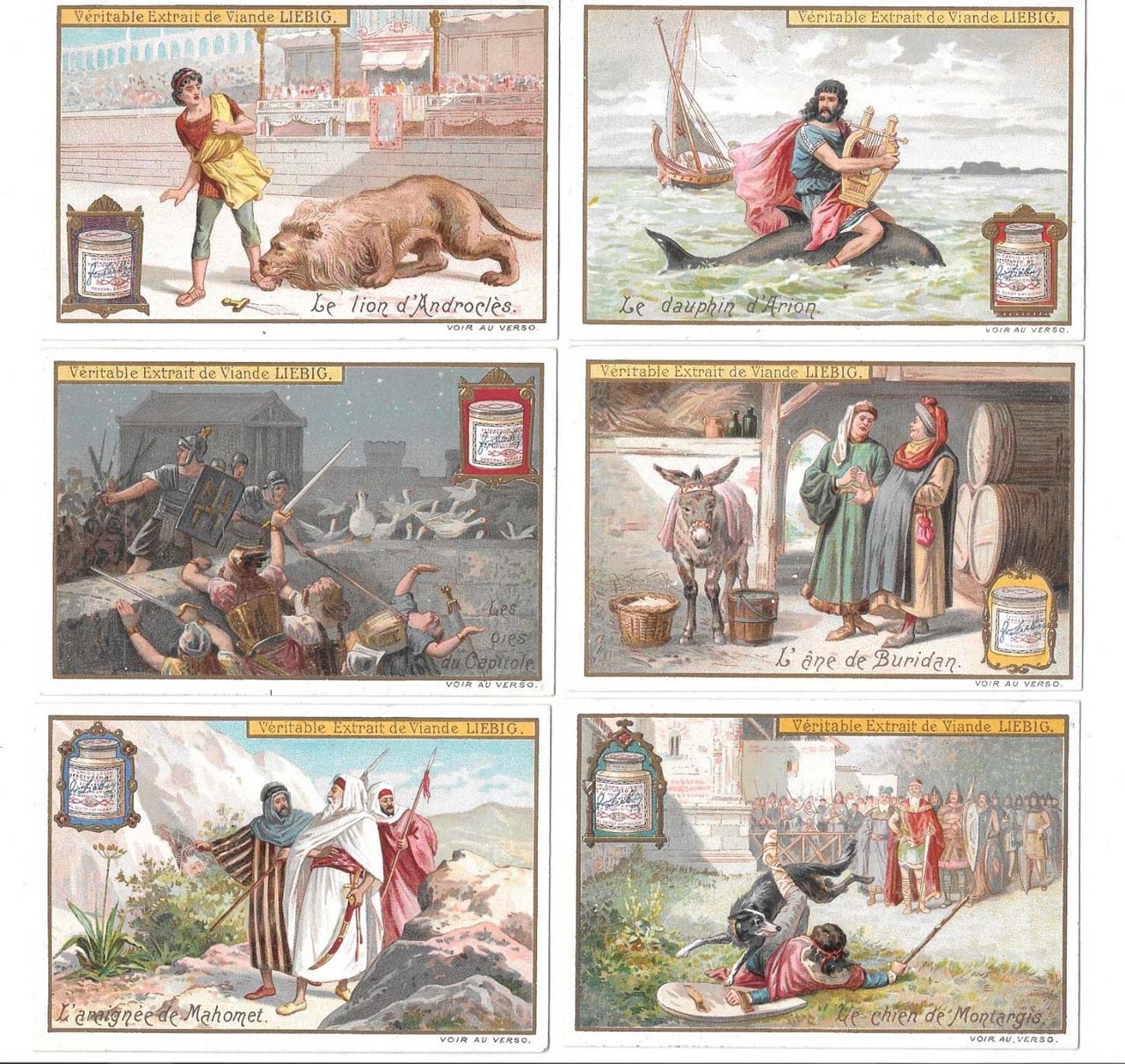 Liebig 11500 chromos en séries de 6 cartes