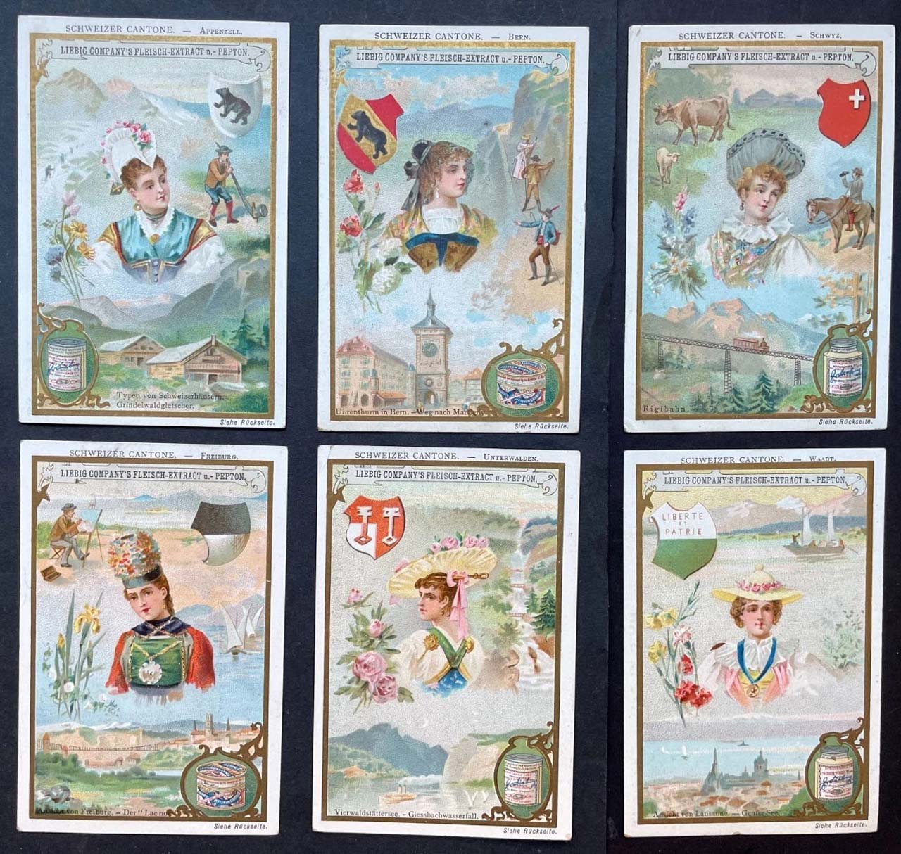 Liebig 11500 chromos en séries de 6 cartes