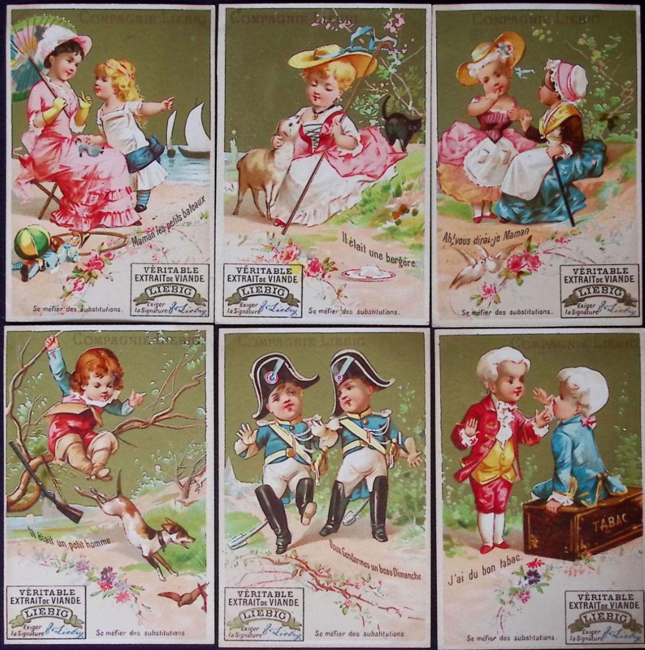 Liebig 11500 chromos en séries de 6 cartes