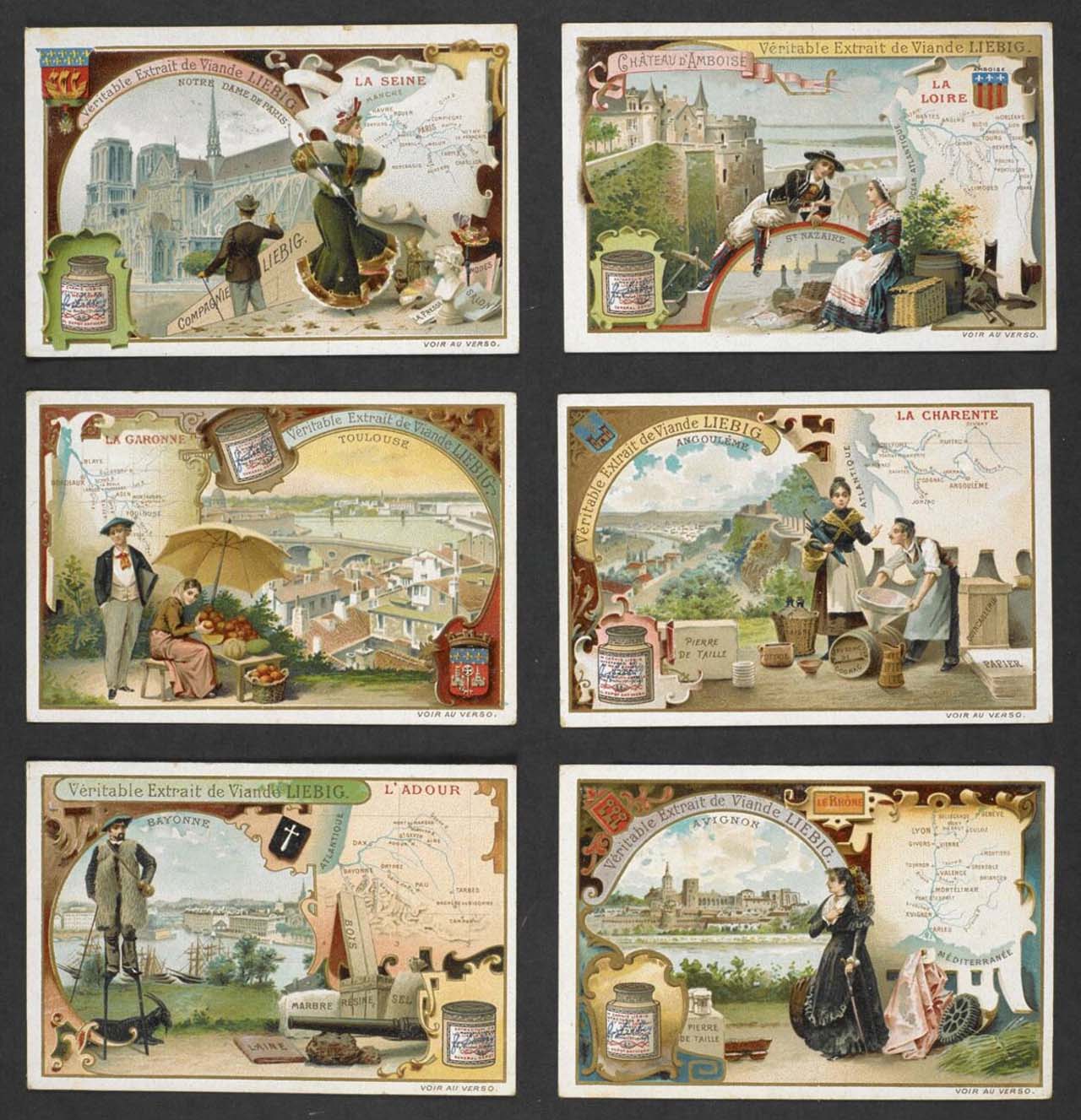 Liebig 11500 chromos en séries de 6 cartes