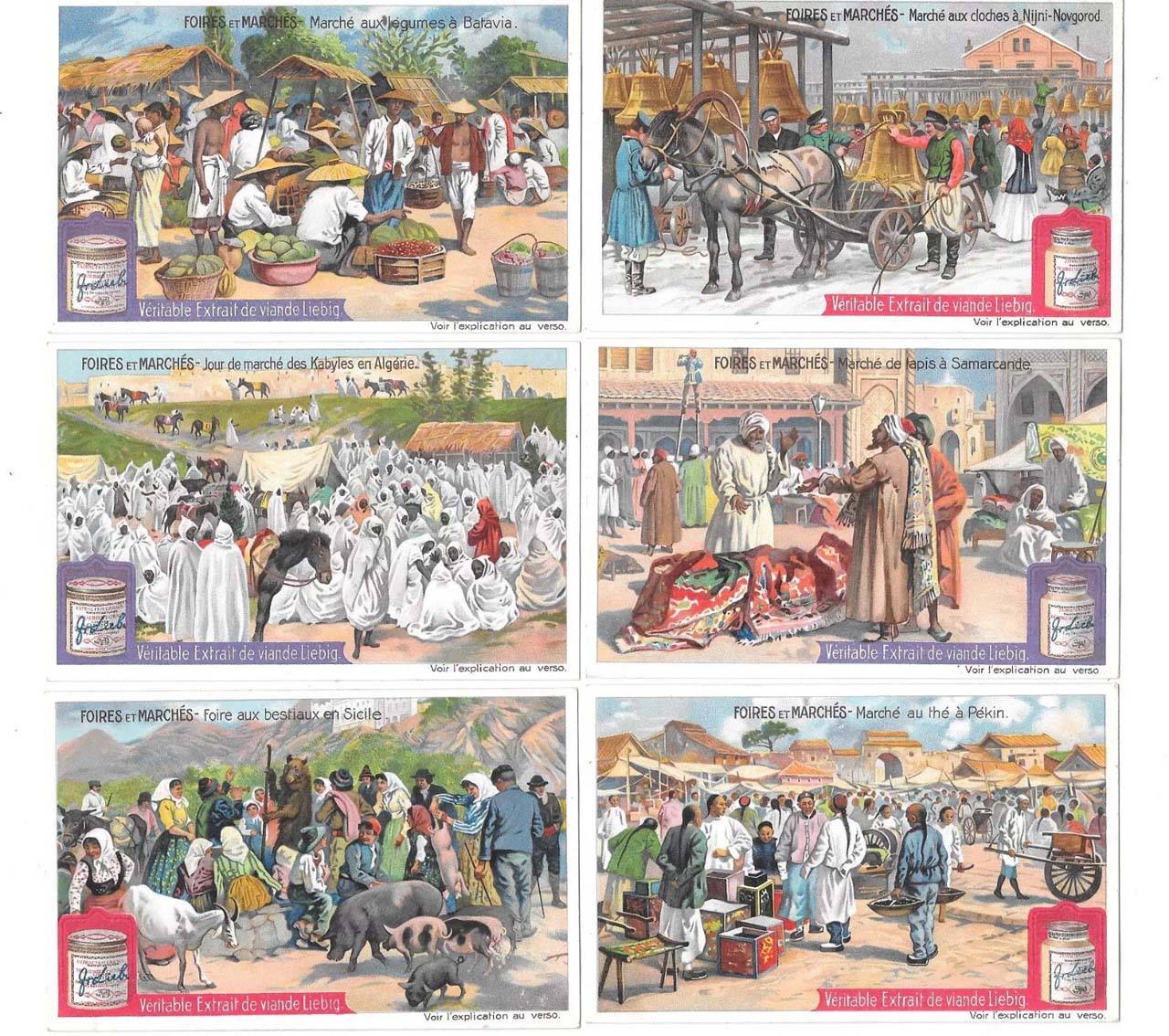 Liebig 11500 chromos en séries de 6 cartes