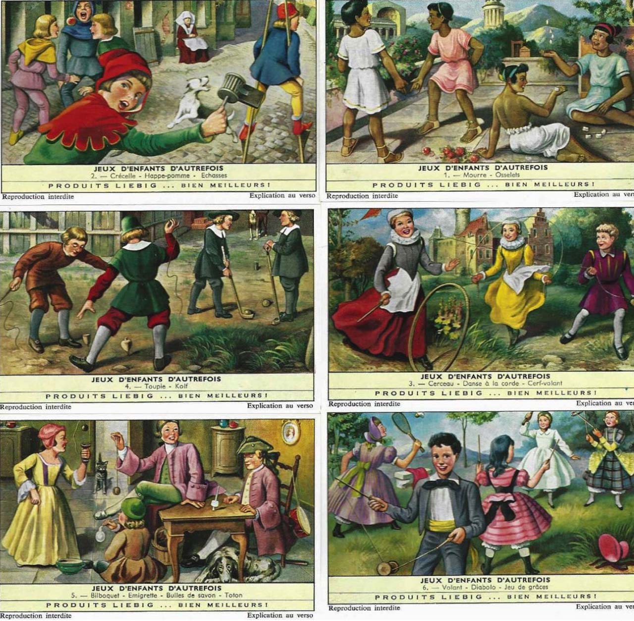 Liebig 11500 chromos en séries de 6 cartes