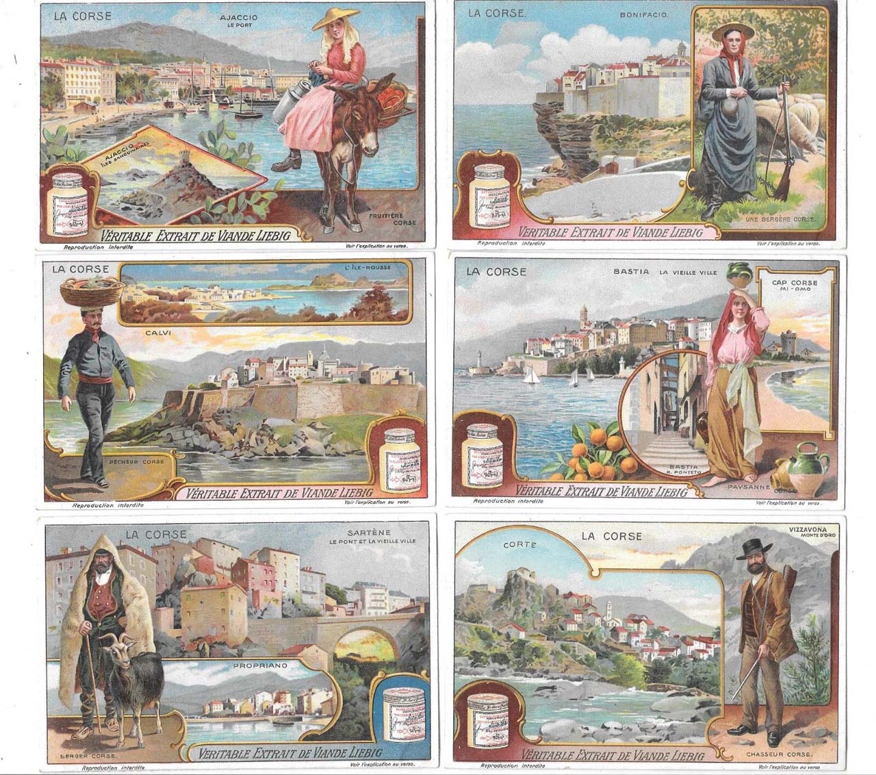 Liebig 11500 chromos en séries de 6 cartes