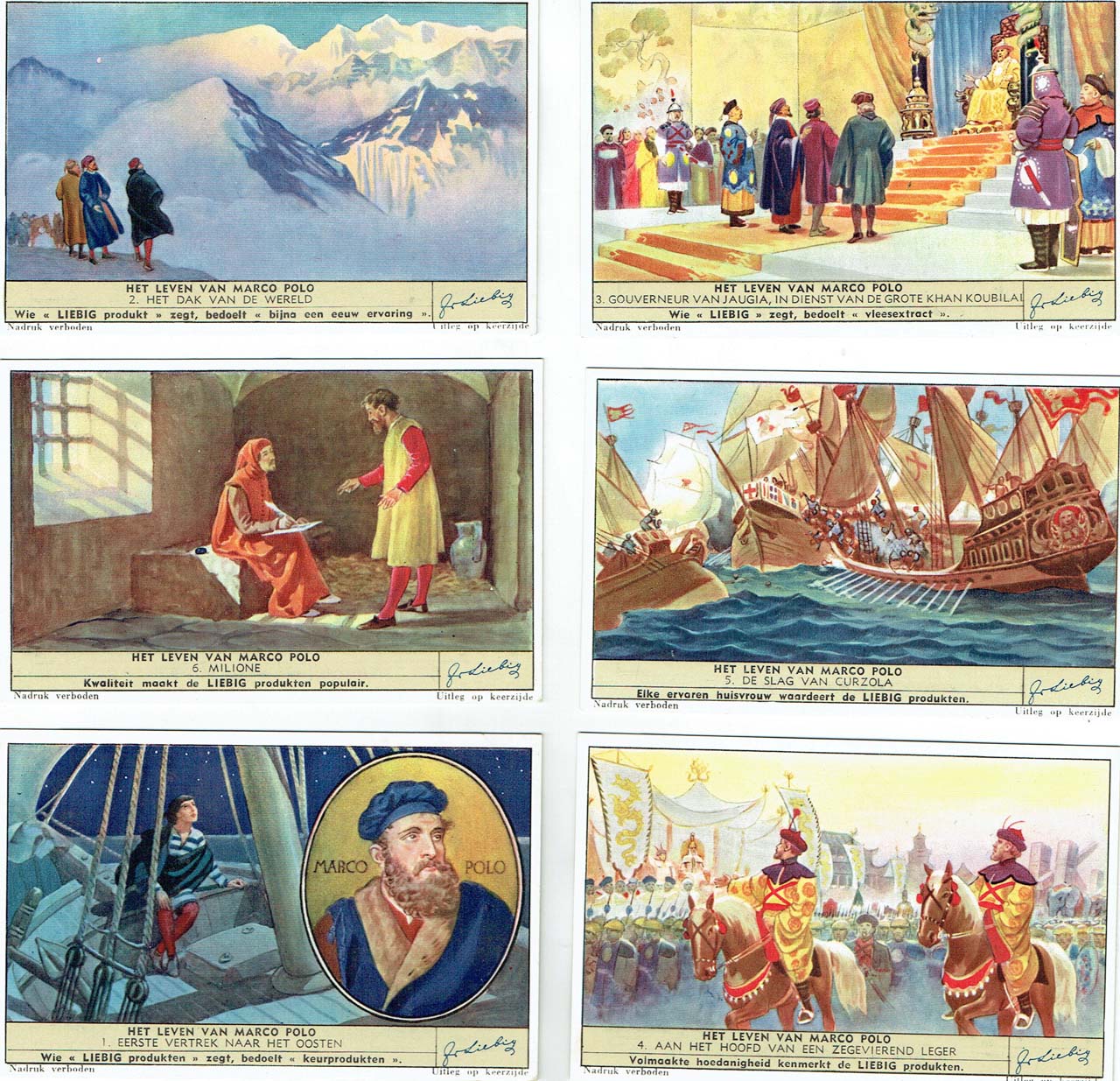 Liebig 11500 chromos en séries de 6 cartes