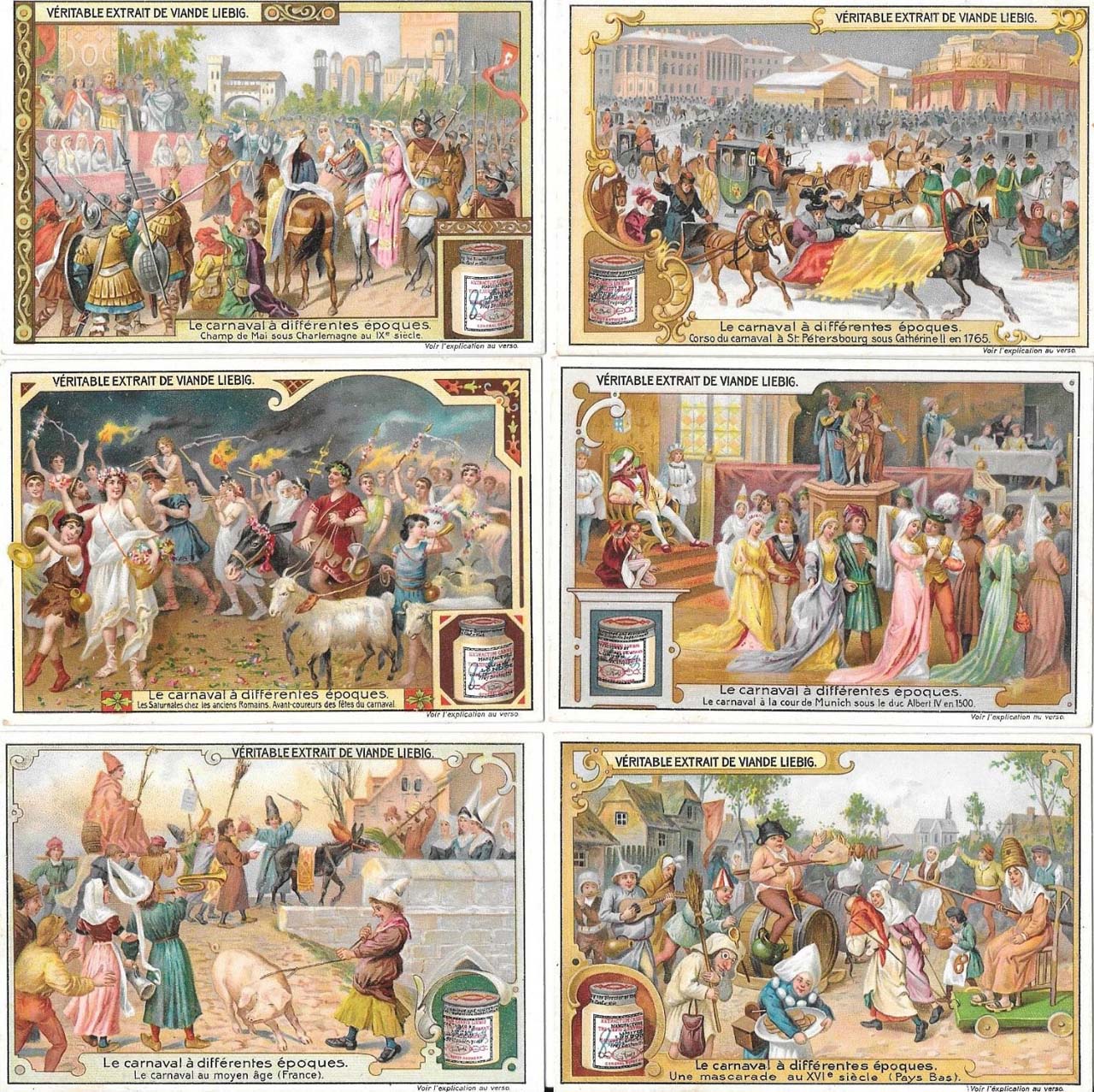 Liebig 11500 chromos en séries de 6 cartes