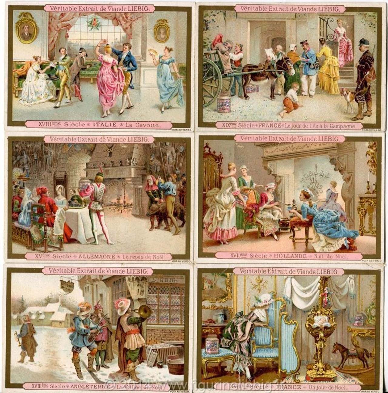 Liebig 11500 chromos en séries de 6 cartes