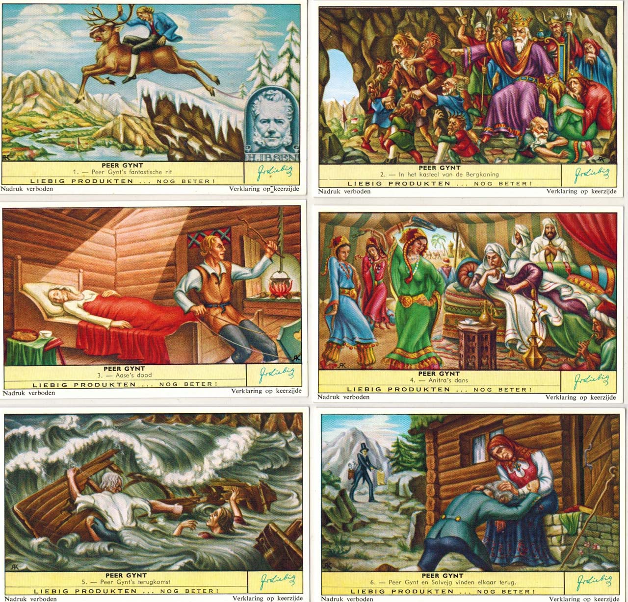 Liebig 11500 chromos en séries de 6 cartes