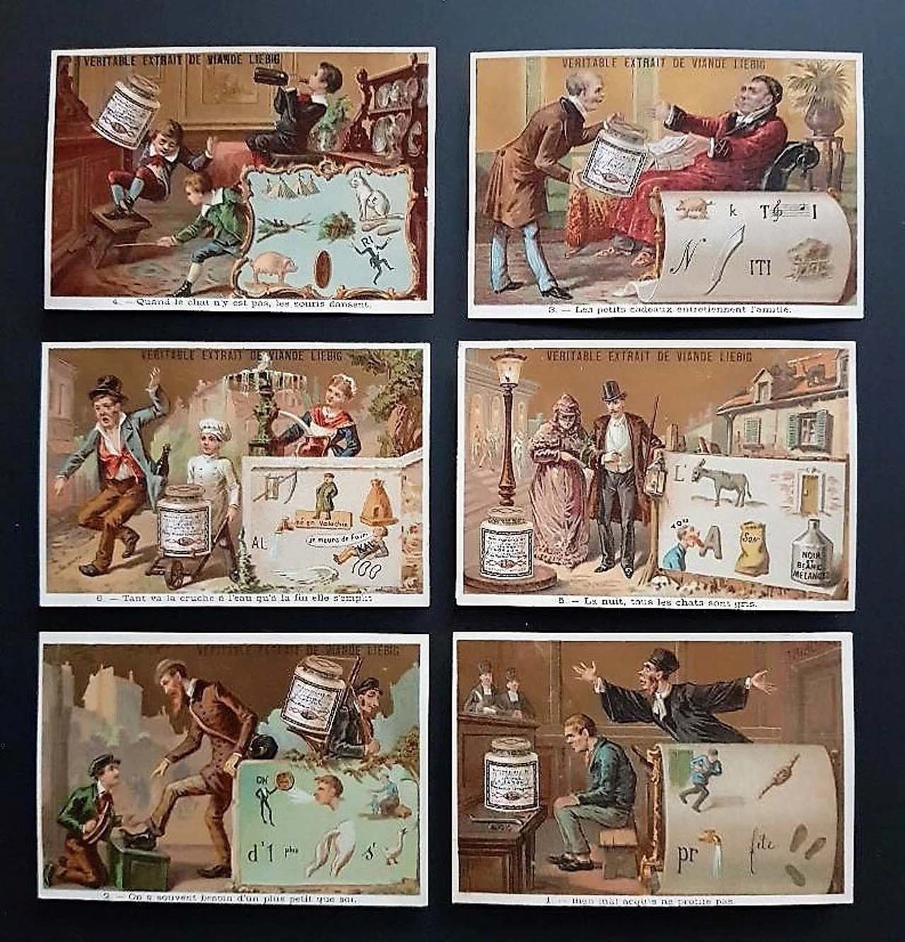 Liebig 11500 chromos en séries de 6 cartes