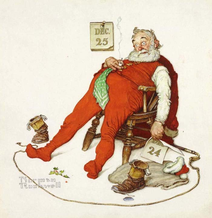 Father Christmas tired