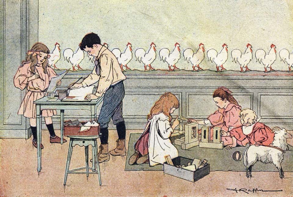 Games inside the house on a rainy day