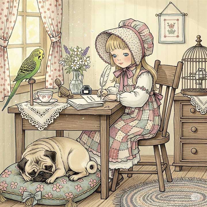 Sarah Kay romantique et pastel