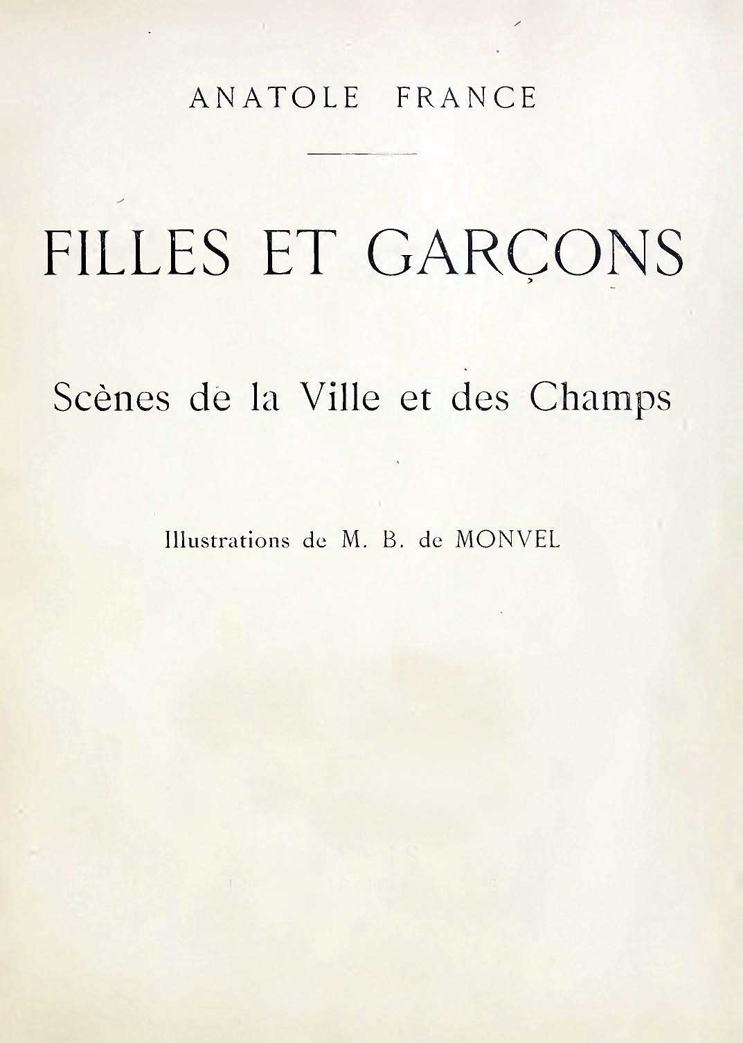Filles et garçons, scènes de la ville et des champs