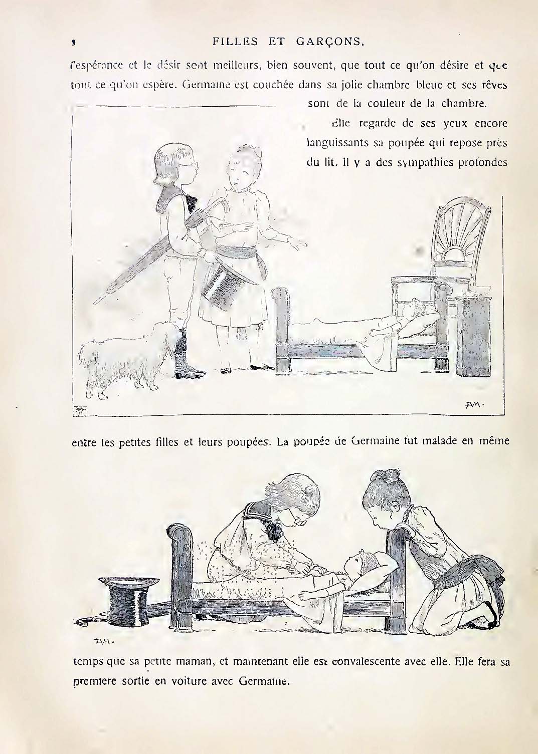 Filles et garçons, scènes de la ville et des champs