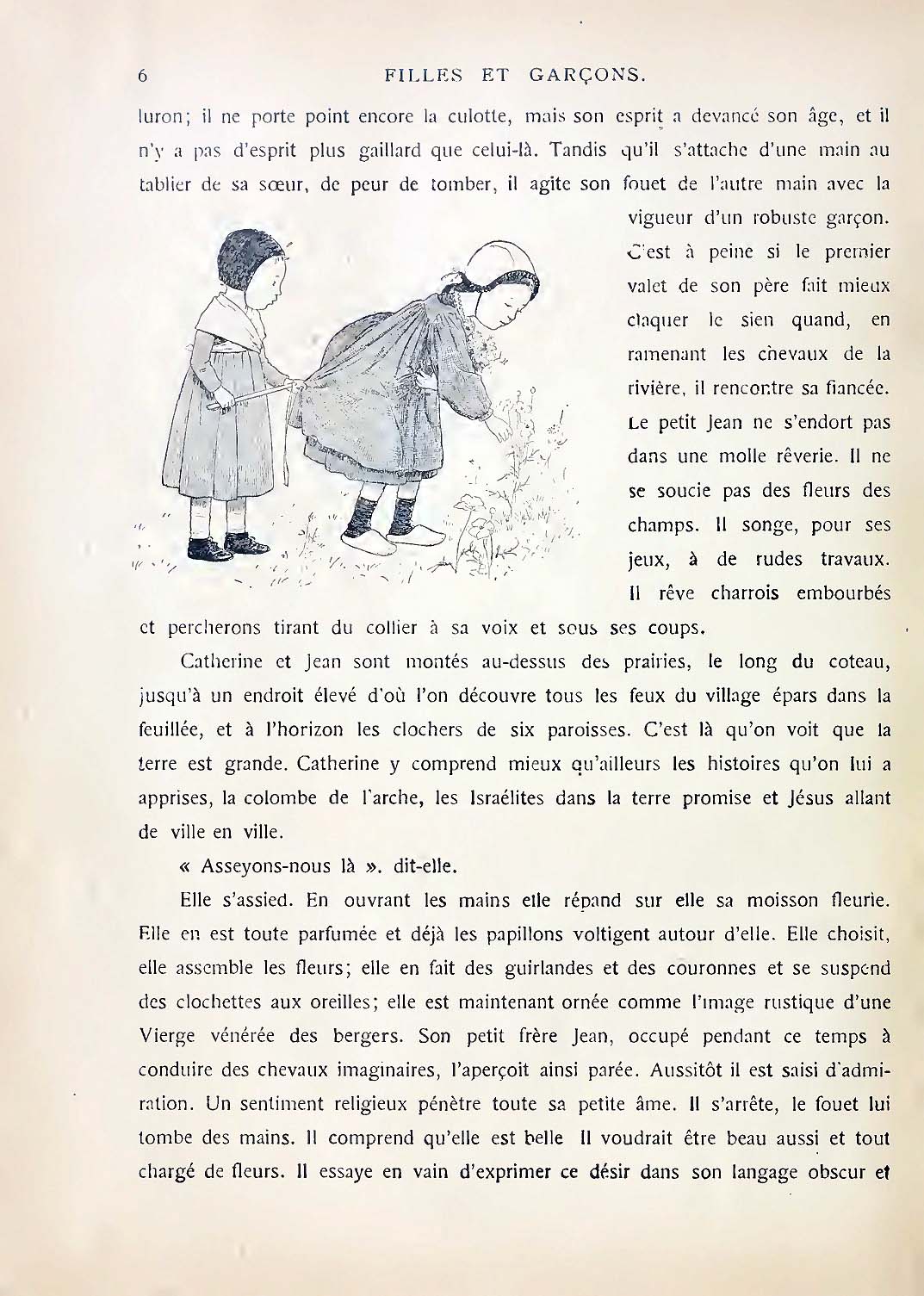 Filles et garçons, scènes de la ville et des champs