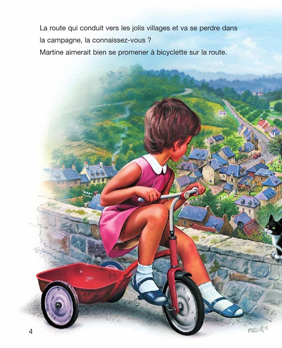 Martine fait de la bicyclette