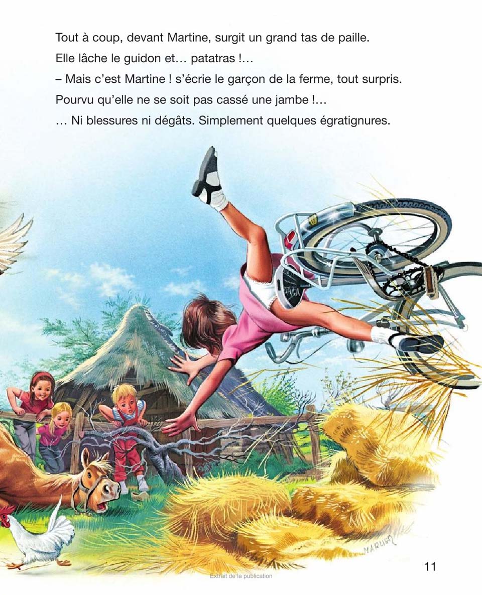 Martine fait de la bicyclette