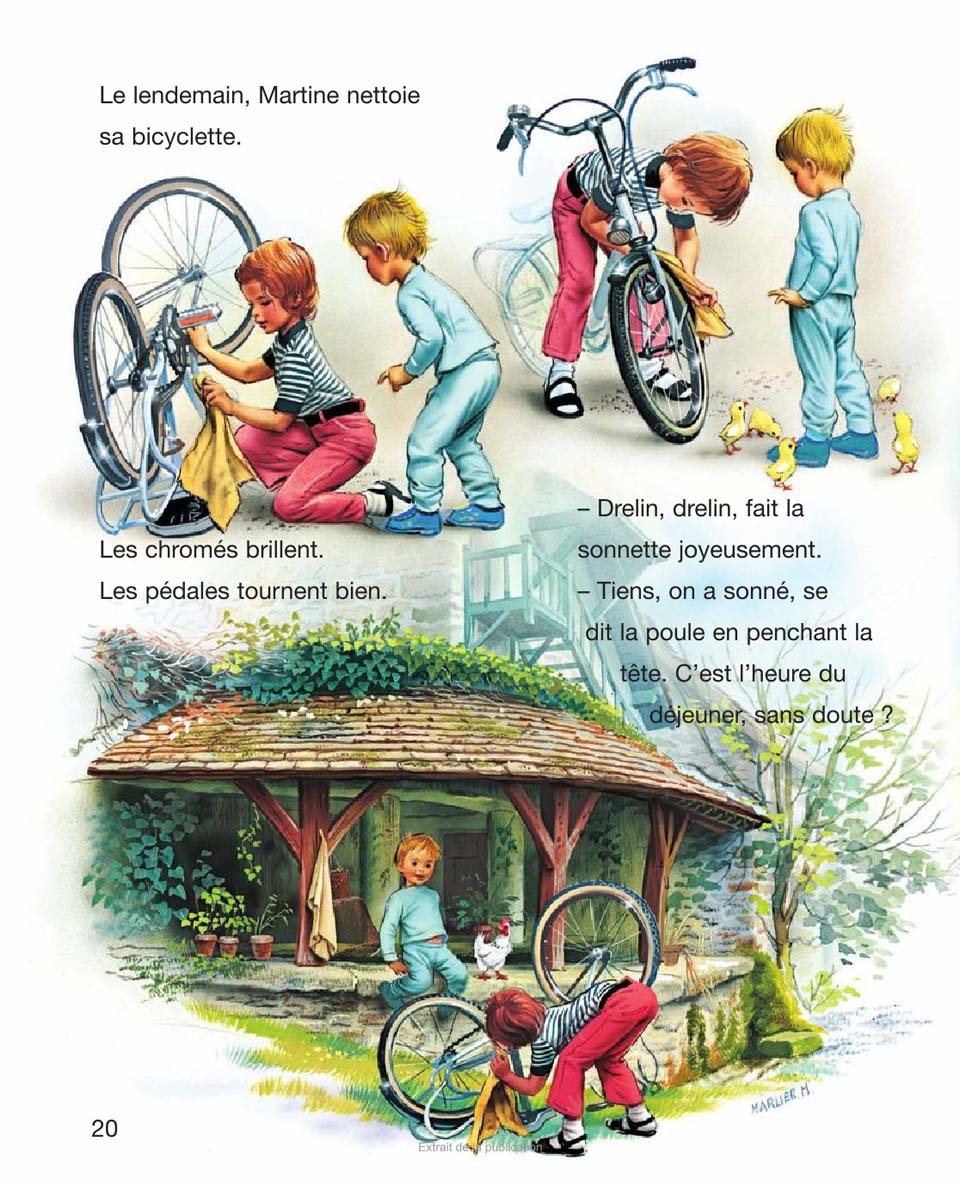 Martine fait de la bicyclette
