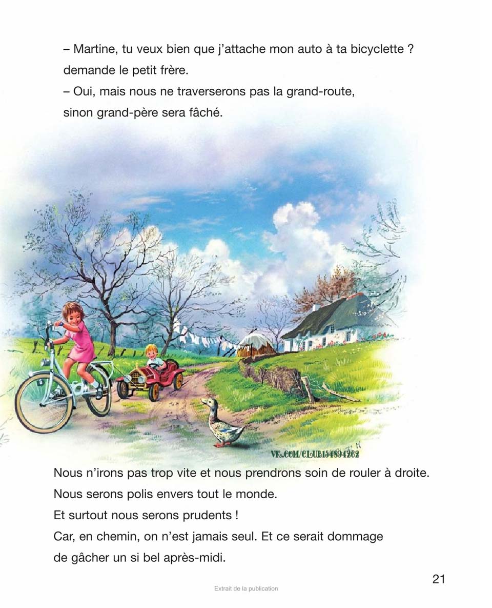 Martine fait de la bicyclette