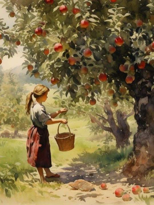La cueillette des pommes