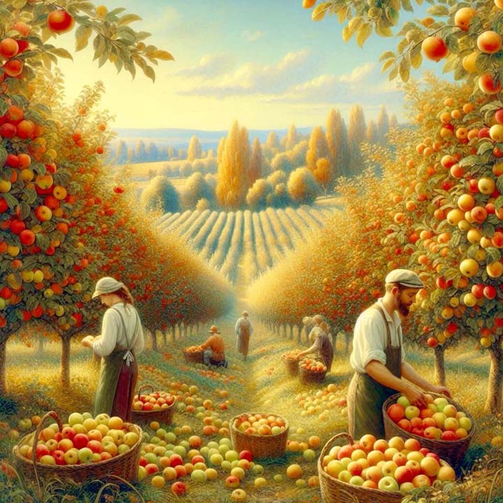 La cueillette des pommes